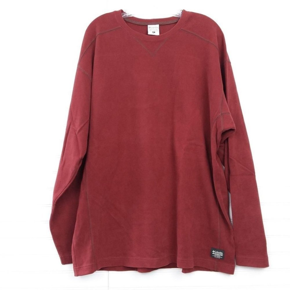 Columbia Soft Burgundy Red Long Sleeve Shirt